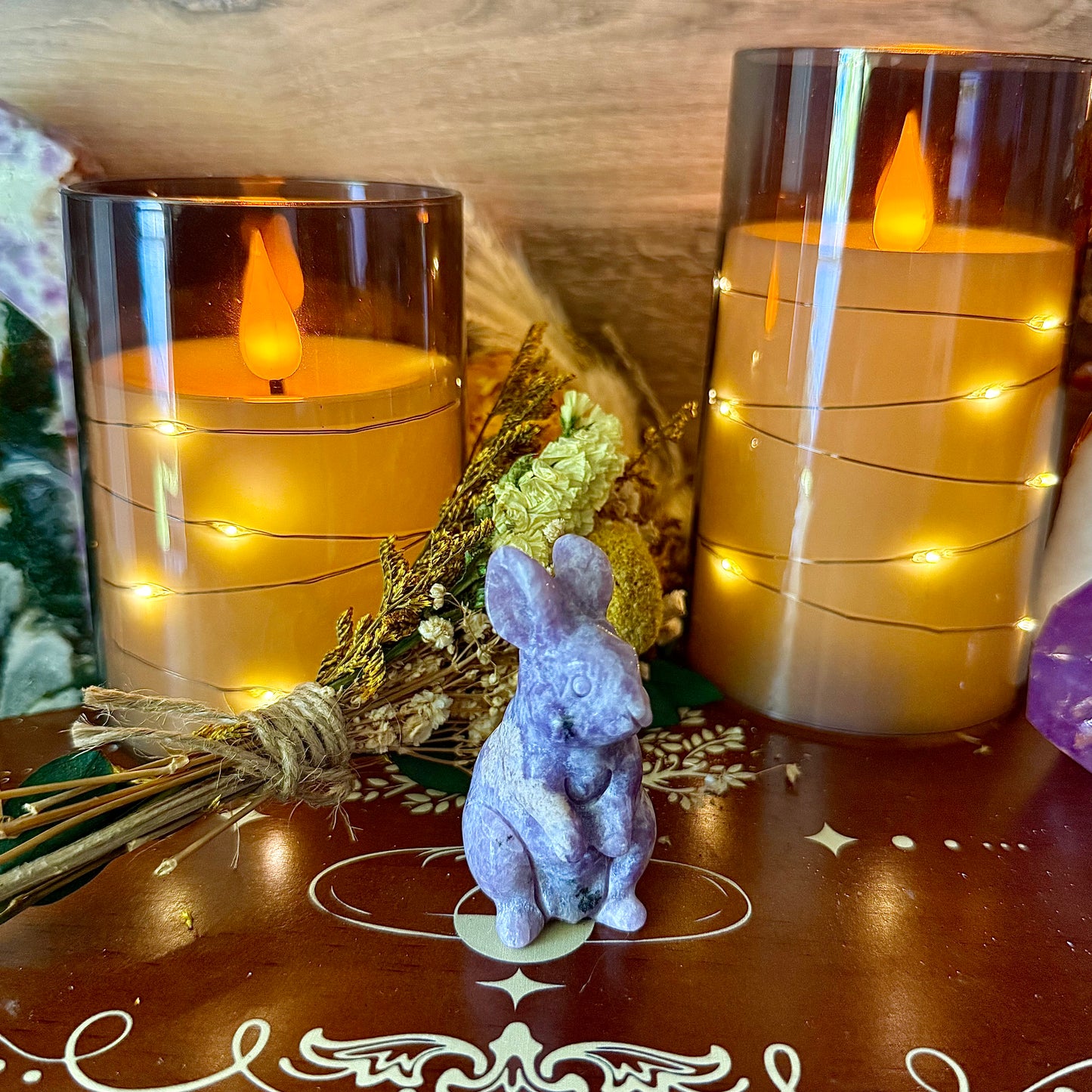 Lepidolite Carved Bunny, Stress Relief, My Personal Collection!