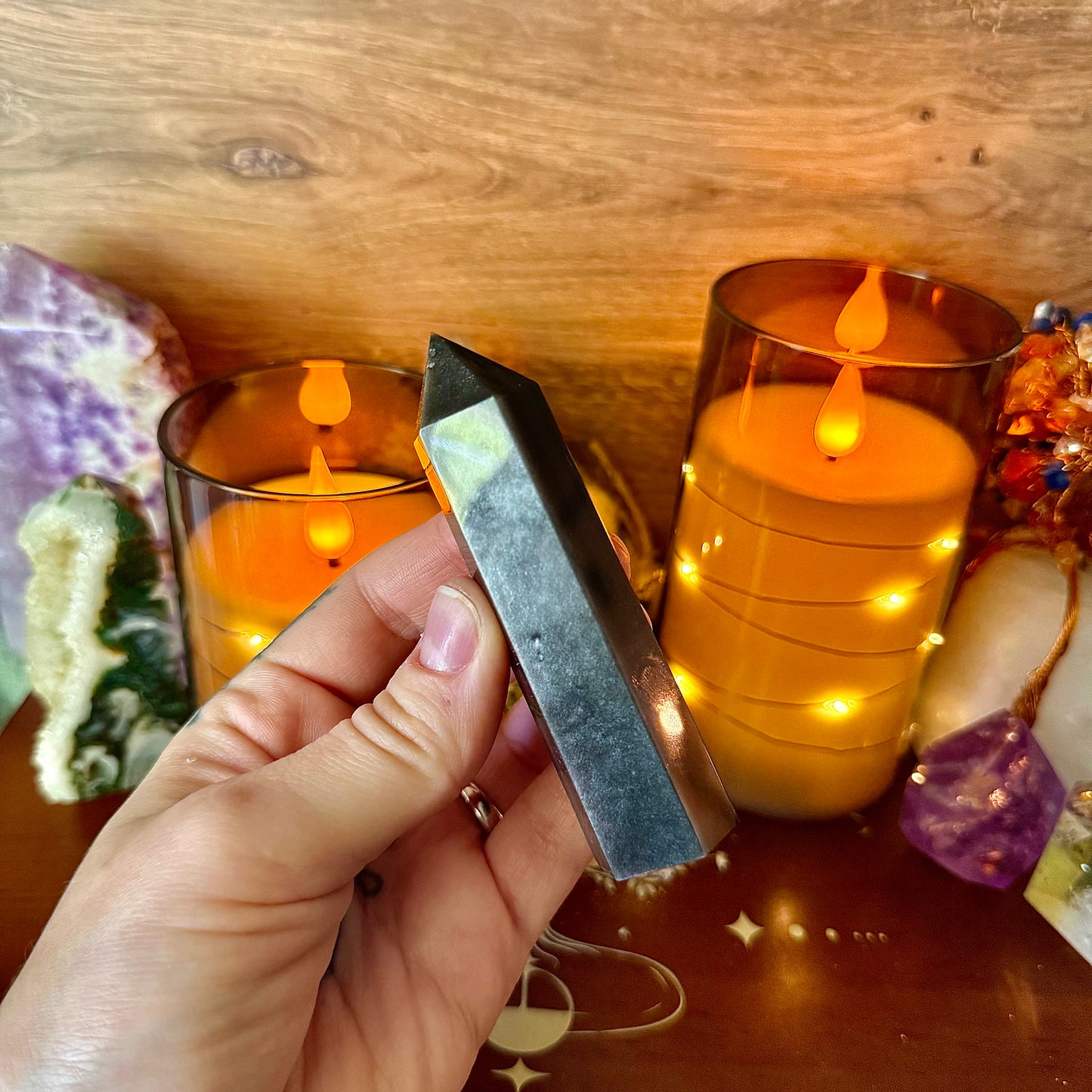 Silver Sheen Obsidian Tower, Powerful Protection, My Personal Collection!