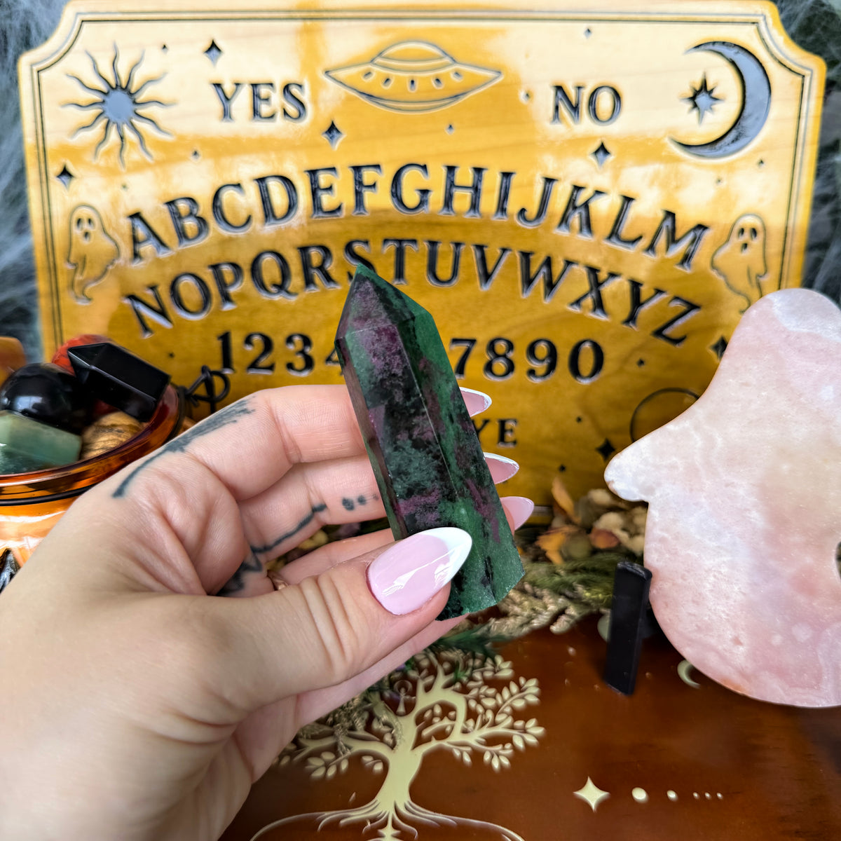 Ruby Zoisite Tower, Emotional Healing, Heart Chakra