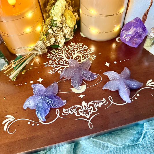 Purple Fluorite Starfish, Detoxing & Negativity Stone