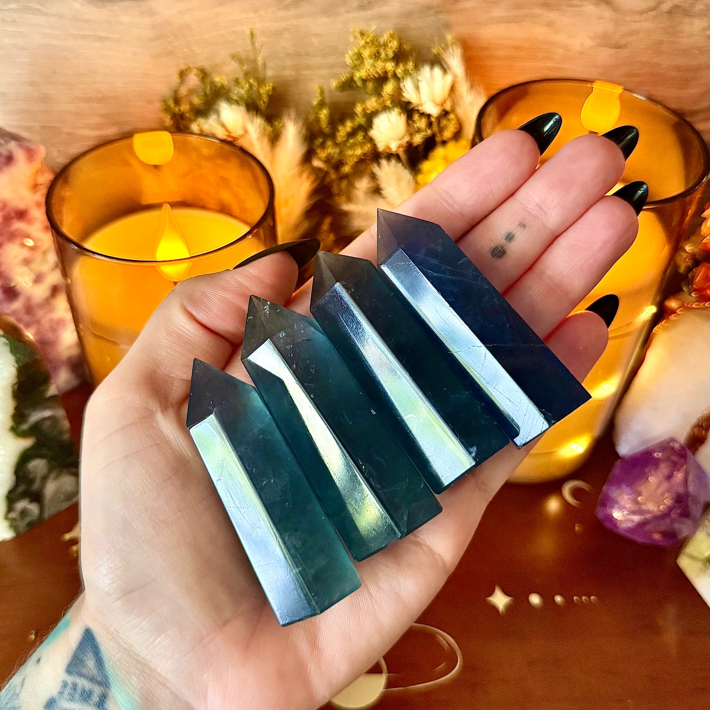 Blue Fluorite Tower, Detoxing & Negativity Stone