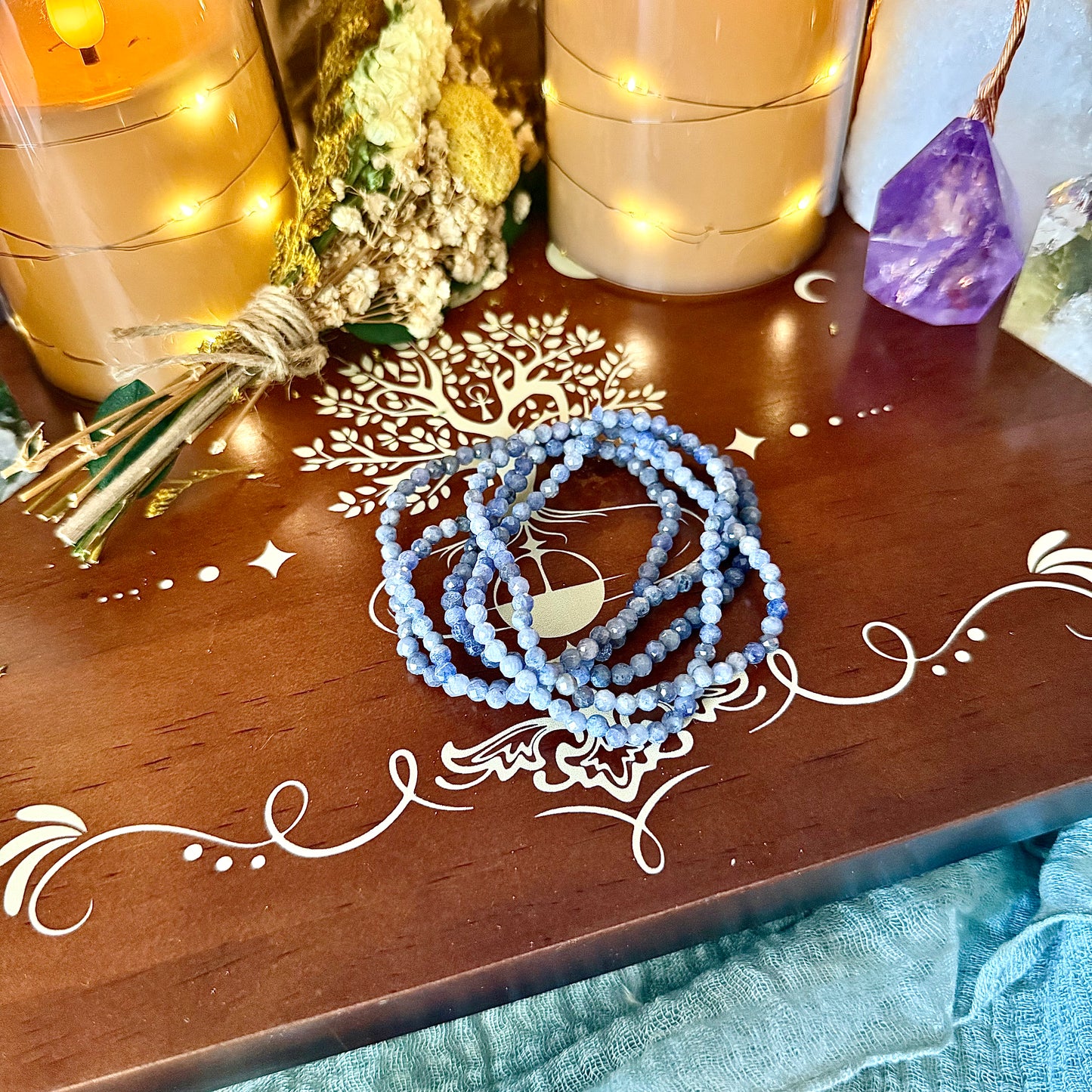 Tanzanite 4mm Faceted Bracelet, Transformation, Spiritual Awakening