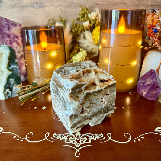 Druzy Sphalerite Cube, Emotional & Spiritual Balance