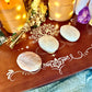 Rainbow Flash Moonstone Palmstone, Intuition Crystal, New Beginnings
