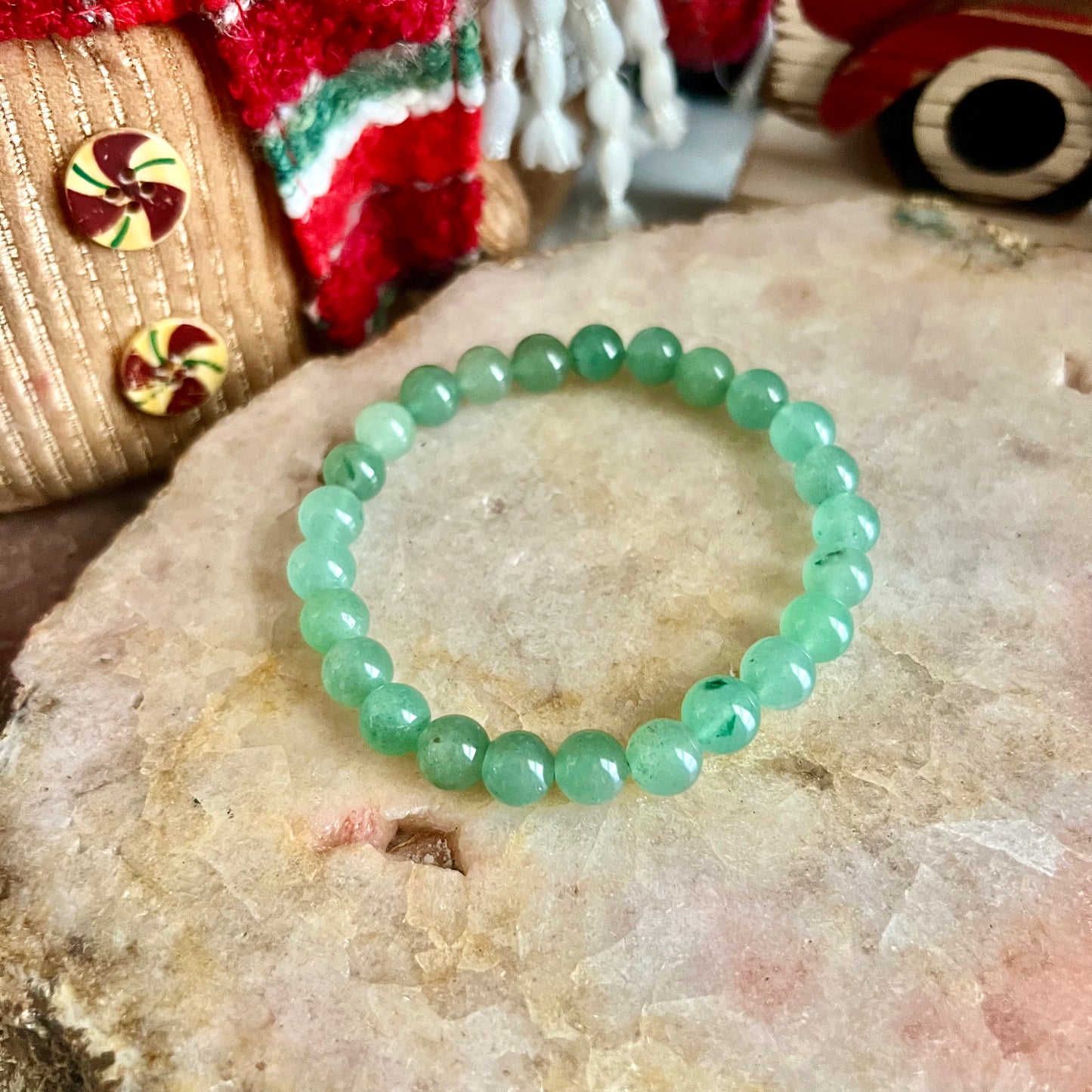 Green Aventurine 8mm Bracelet, Prosperity & Good luck Crystal