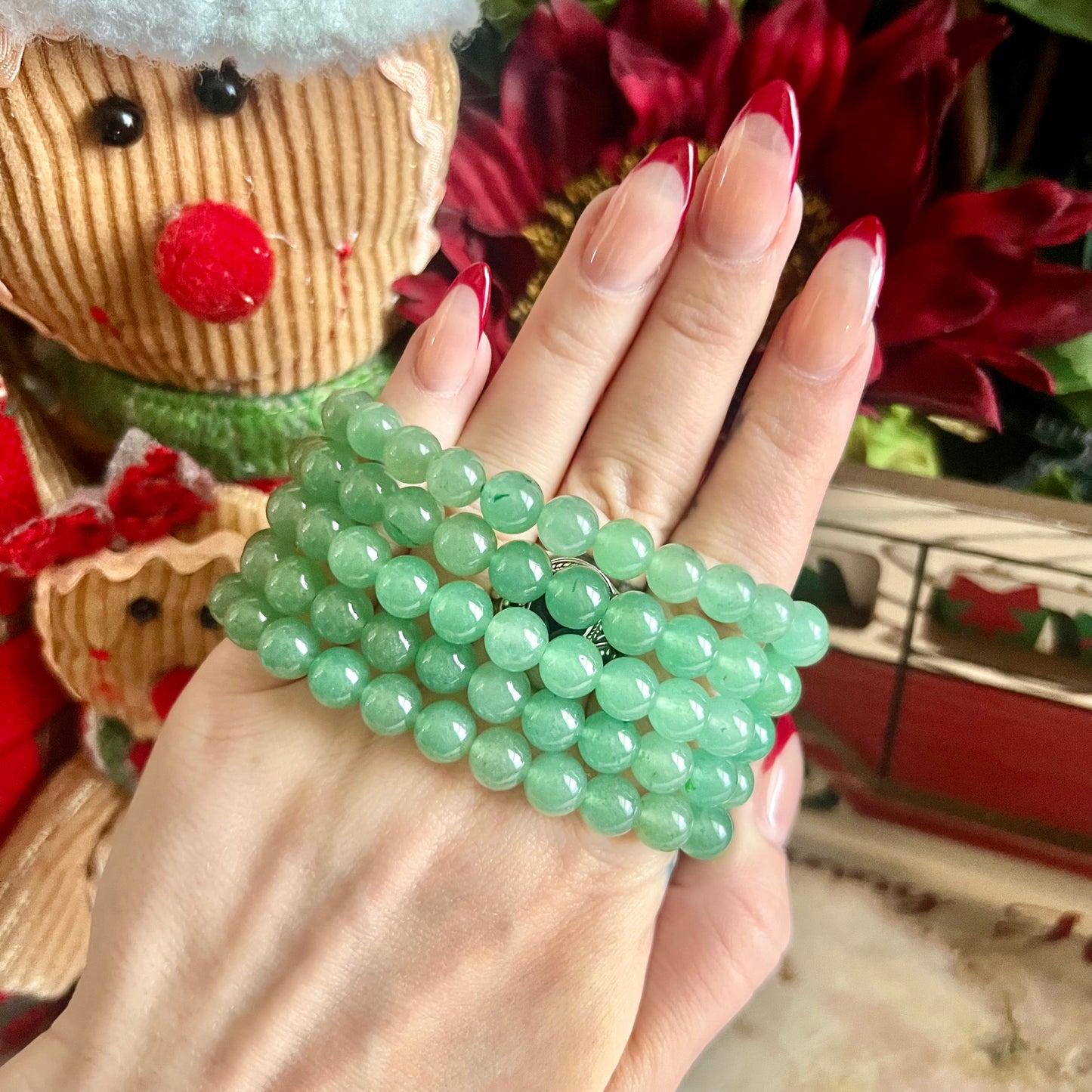 Green Aventurine 8mm Bracelet, Prosperity & Good luck Crystal