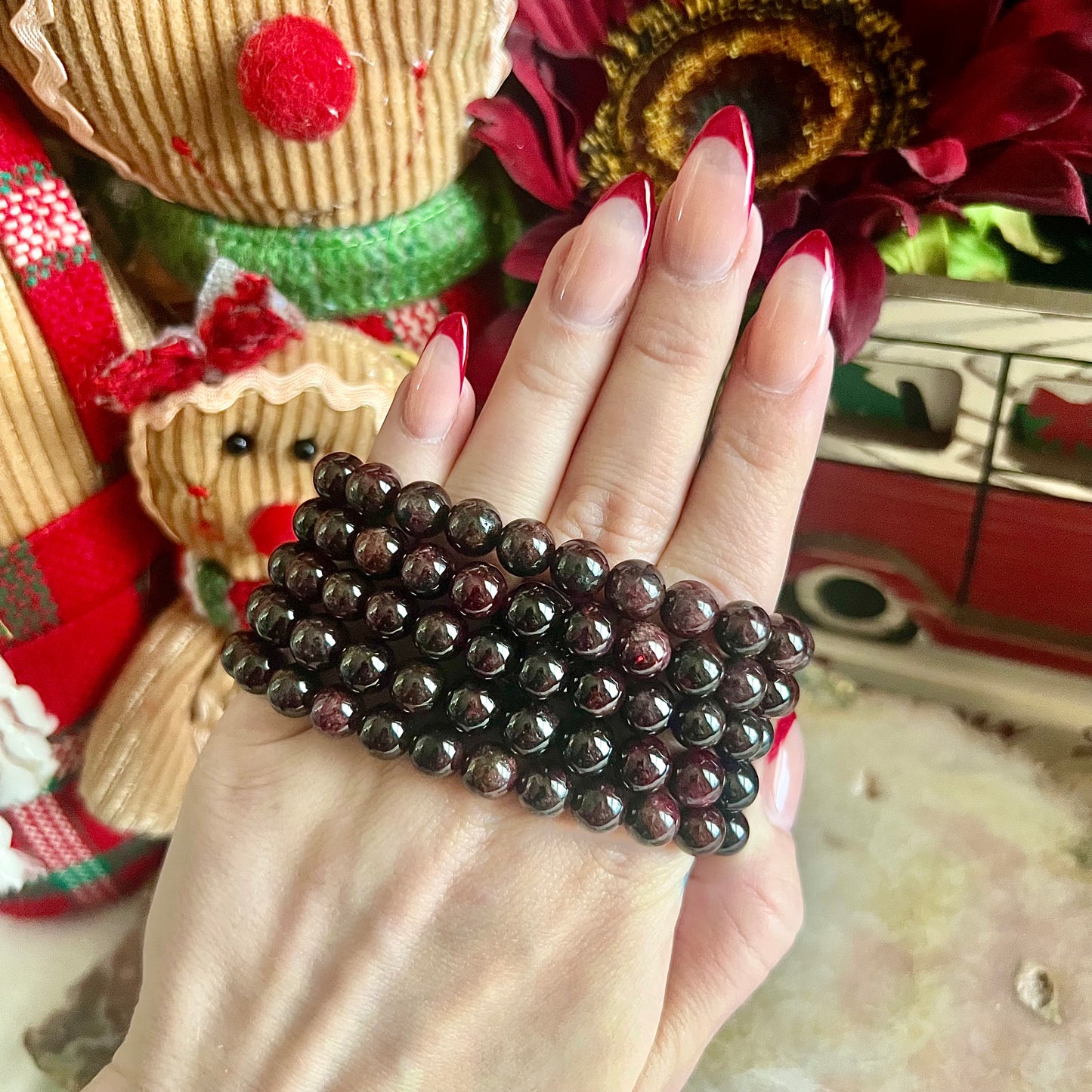 Garnet 8mm Bracelet, Grounding & Protection Stone