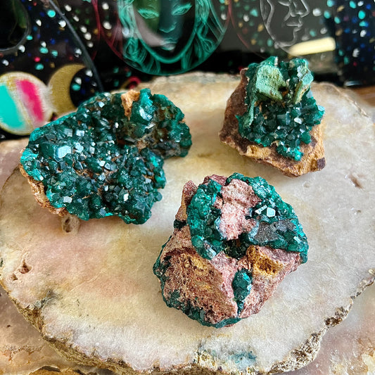 Super Rare Highest Quality African Dioptase, Hope & Positivity Stone