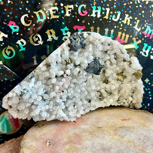 Rare Large Pyrite Quartz Specimen, Master Healer, Protection Stone