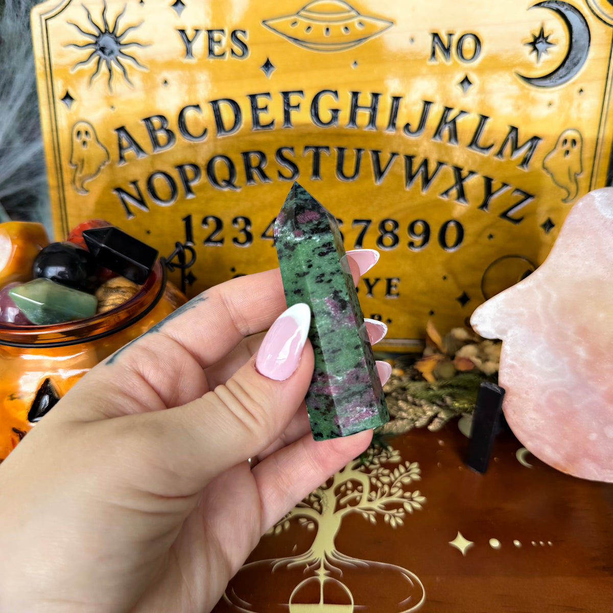 Ruby Zoisite Tower, Emotional Healing, Heart Chakra