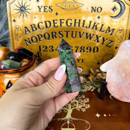 Ruby Zoisite Tower, Emotional Healing, Heart Chakra