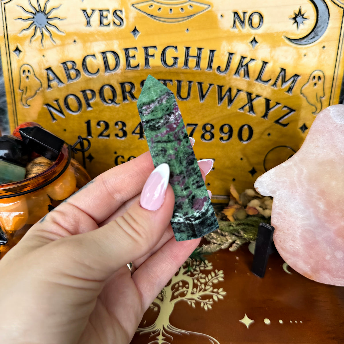 Ruby Zoisite Tower, Emotional Healing, Heart Chakra