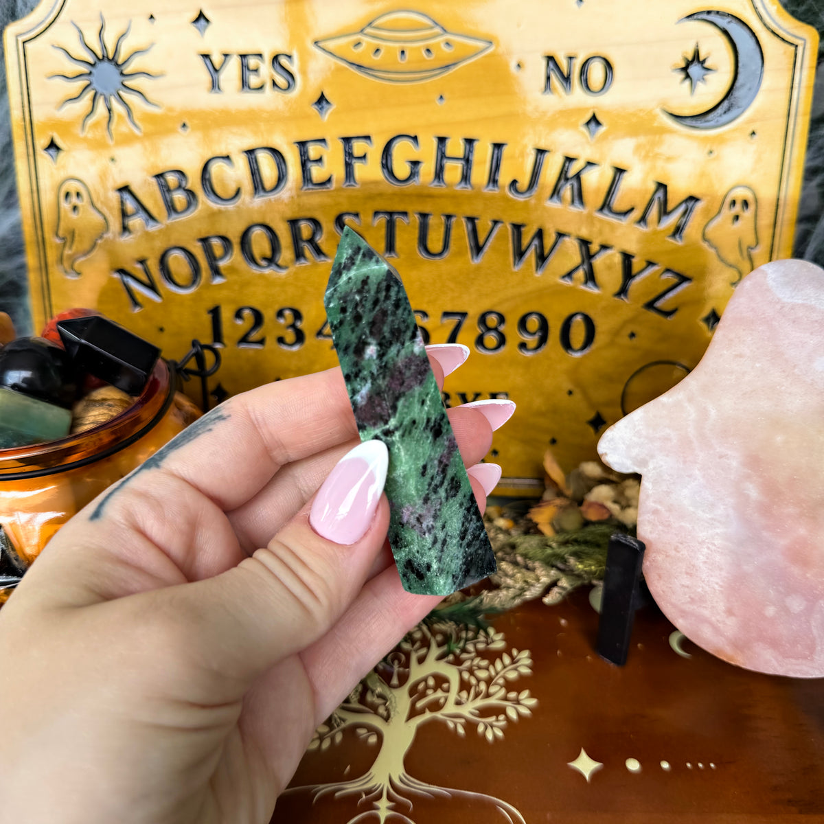 Ruby Zoisite Tower, Emotional Healing, Heart Chakra