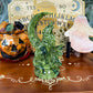 Serpentine Moon & Howling Wolf Carving, Healing & Aura Cleansing Stone