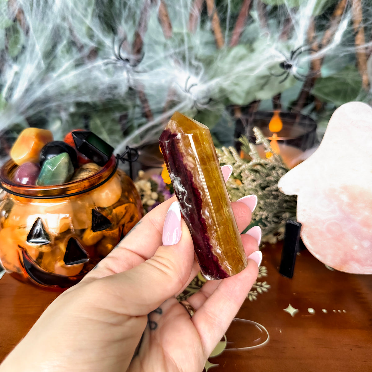 Yellow Fluorite Cylinder Tower, Detoxing & Negativity Stone