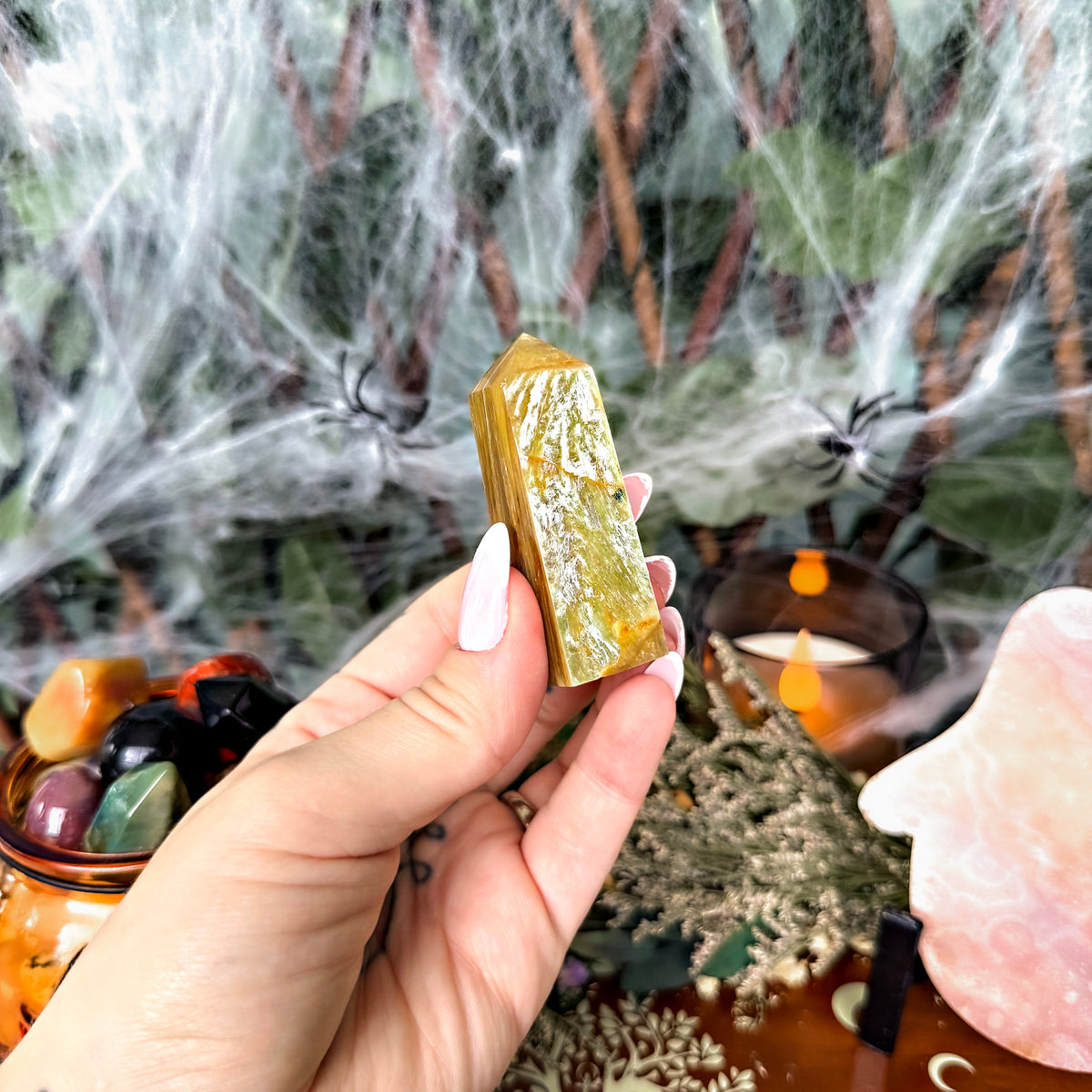 High Flash Golden Lepidolite Mica, Transformation, Positivity Stone
