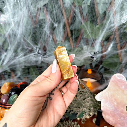 High Flash Golden Lepidolite Mica, Transformation, Positivity Stone