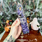 XL Purple Moss Agate Tower, New Beginnings, Creativity Stone