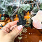 Matte Black Obsidian Witch Hat, Negativity Stone, Protection