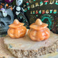 Orange Jade Carved Jack-O-Lantern, Creativity & Self-Love Crystal