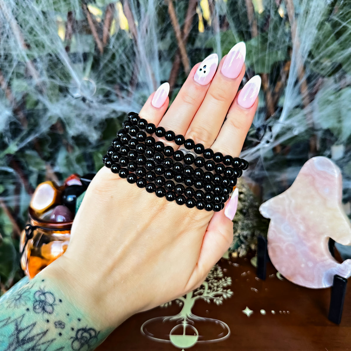 Black Obsidian 6mm Bracelet, Negativity Stone, Protection