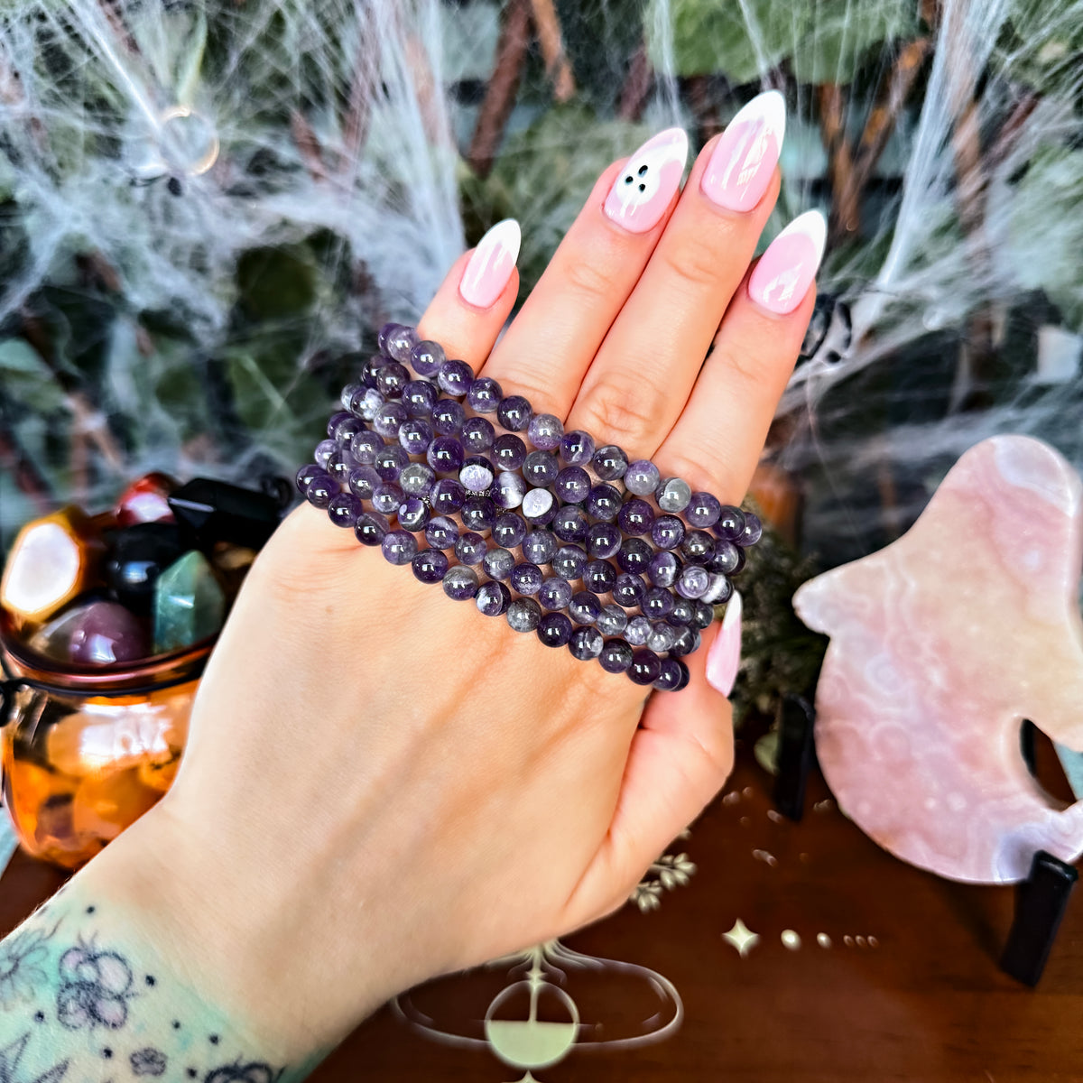 Dream Amethyst 6mm Bracelet, Stress Relieving, Third Eye Chakra