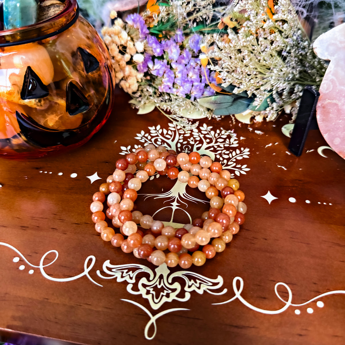 Orange Aventurine 6mm Bracelet, Grounding Stone, New Beginnings
