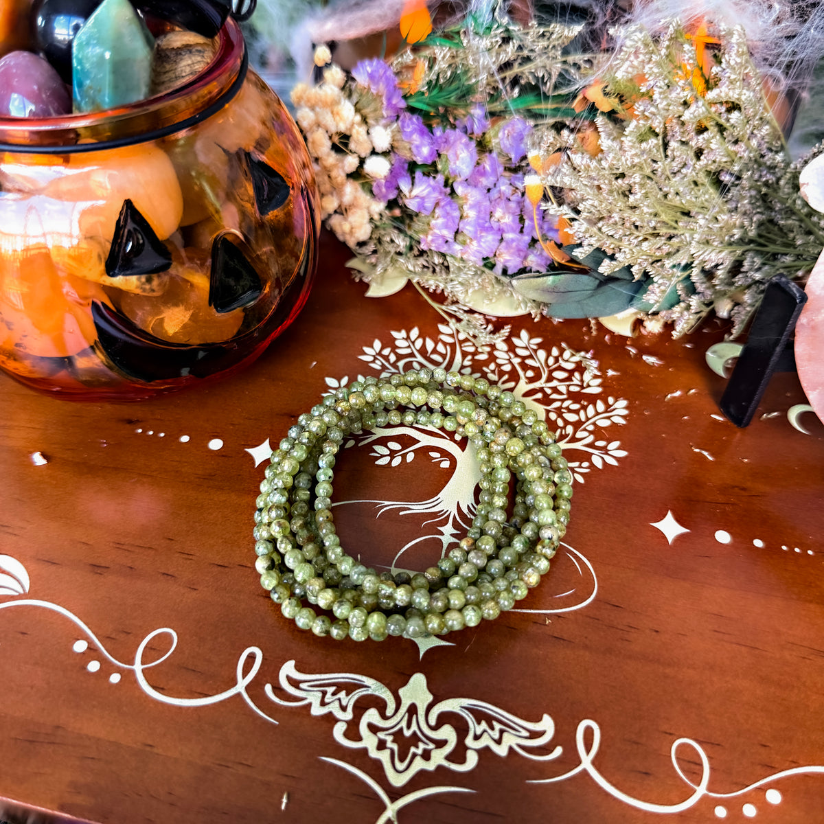 Peridot 4mm Bracelet, Good Fortune, Prosperity Stone