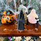 Grim Reaper Carving, Serpentine & Black Obsidian, Spooky Crystals