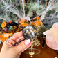 Black Moonstone Palm Stone, New Beginnings, Grounding Stone