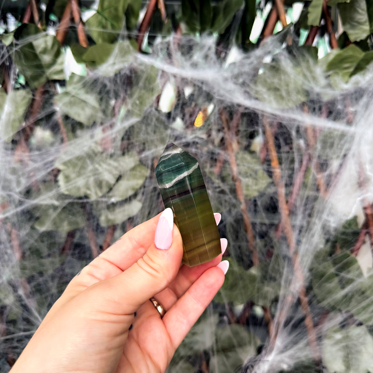 Mango Fluorite Tower, Positivity & Clarity Stone