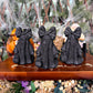 Girly Black Obsidian Ghost Carving, Negativity Stone, Protection