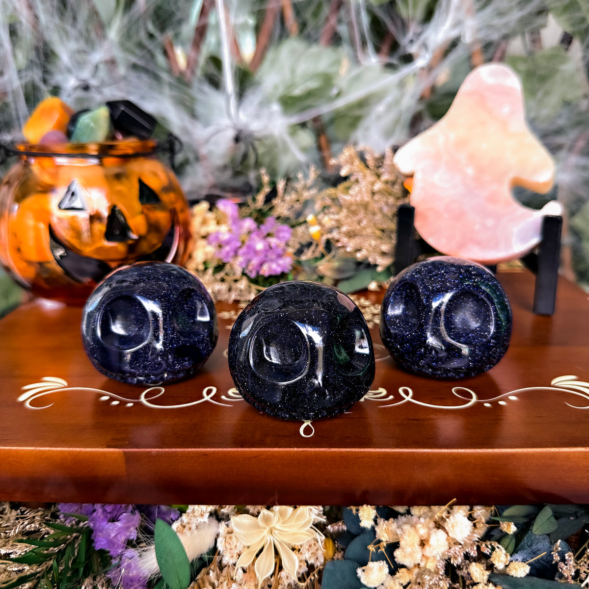 Blue Sandstone Jack Skellington Skull, Nightmare Before Christmas, Stone of Ambition