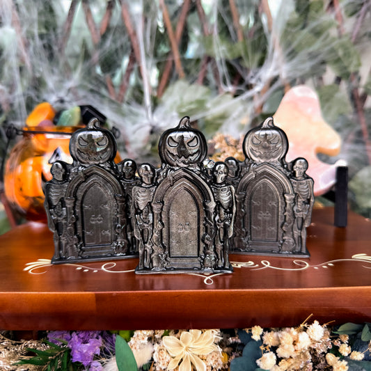 Silver Sheen Obsidian Skeleton Crypt, Powerful Protection, Purifying Stone