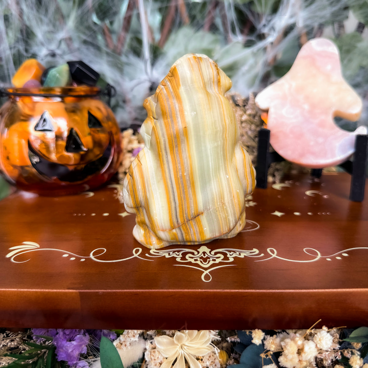 Oogie Boogie Carving, Nightmare Before Christmas, Afgan Jade, Red Vein Jasper