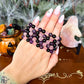 Amethyst, Black Obsidian & Rose Quartz 8mm Bracelet