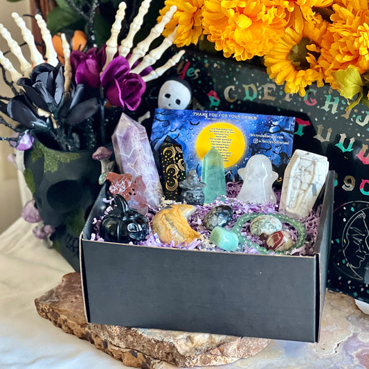 Spooky Themed Crystal Mystery Box, Hand Signed By Me!