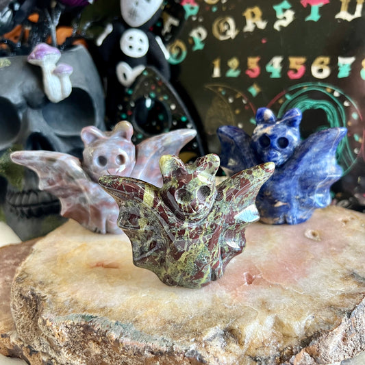 Large Assorted Bat Carved Crystal, Choose Your Own!