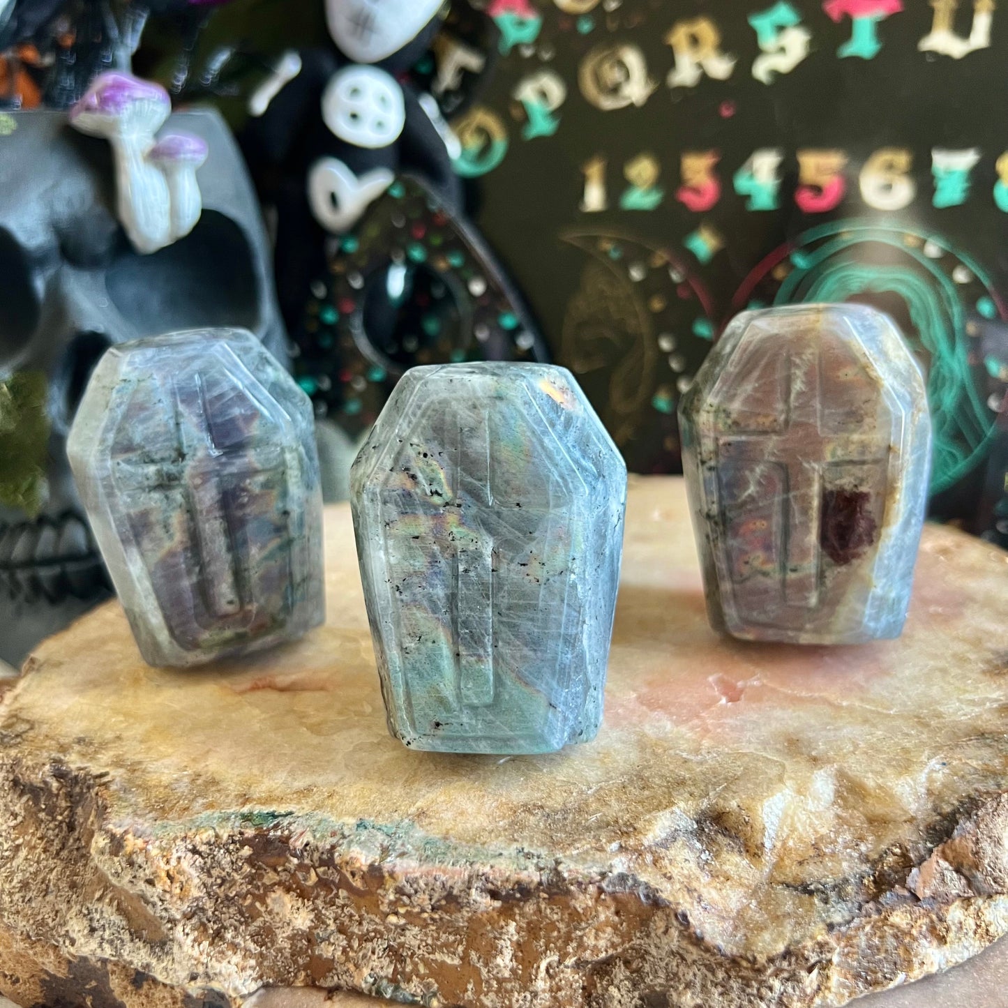 Highest Quality Labradorite Coffin, Rainbow Flash, Intuition Crystal