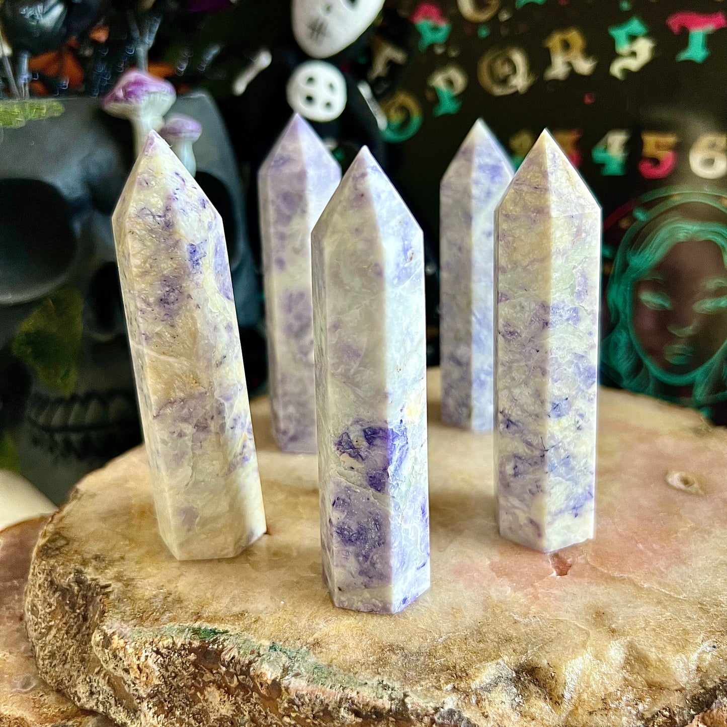 Lavender Jasper Tower, Healing & Strength Crystal