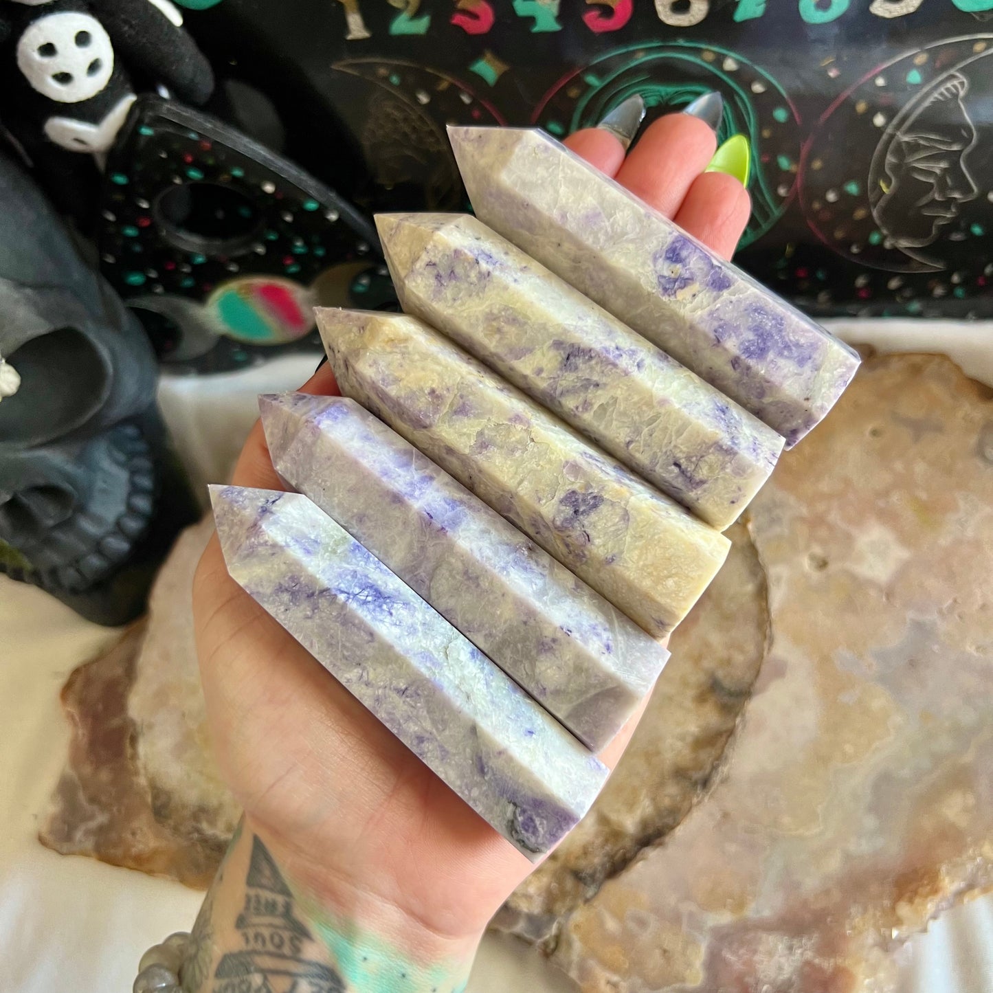 Lavender Jasper Tower, Healing & Strength Crystal