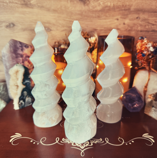 Selenite Unicorn Wand, Powerful Cleansing & Healing Stone
