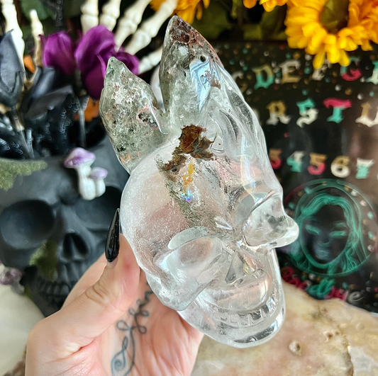 Large Garden Quartz Skull, Spiritual Growth, Emotional Healing